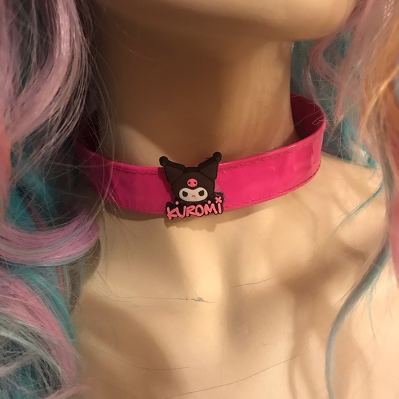 Adorable vintage genuine leather studded kuromi corset and chocker 💖 - Picture 4 of 11